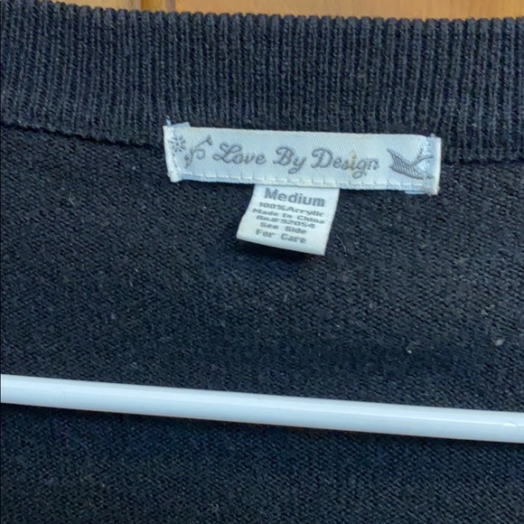 Long Black Cardigan Button down Sweater - Picture 2 of 4